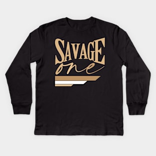 SAVAGE ONE DESIGN Kids Long Sleeve T-Shirt